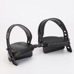 1 paire de pdales de vlo d'exercice avec sangles de vlo stationnaires antidrapantes - 1 / 2 pouce ...