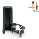 1 pcs alto sax - saxophone en cuir pu, embout en mtal, ligature, pince a roseaux, casquette pop jazz ...