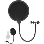 1 pcs protection anti - pop, filtre anti - pop pour microphone, avec col de cygne flexible � 360 et bras ...