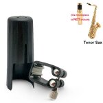 1 pcs sax tenor - saxophone en cuir pu, embout en mtal, ligature, pince a roseaux, casquette pop jazz ...