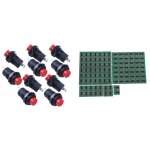 10 interrupteurs  bouton - poussoir spst momentan sans rouge, 100 pices, panneau d'amplificateur numrique ...