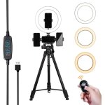 10'' led lumire anneau a trpied et support de tlphone, intensit variable ring light kit ring light ...