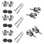 Boutons de sangle en m�tal broches d'extr�mit� avec vis de montage pour guitare acoustique electrique, ...
