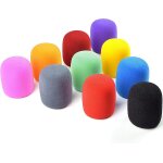 10 pcs color microphone bonnettes, mousse micro anti bruit, housse de protection en mousse pour rendre ...