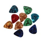 10 pcs el�gant color� cellulo�d guitare m�diator 0, 47 mm