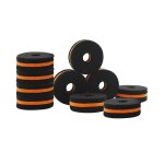 10 pcs etag�re tambour pi�ce noir - orange double - couleur cheveux pad, cymbale stand feutres rondelles ...