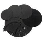 10 pcs tambour mute pads kit basse caisse claire son off mute silencieux eva quiet practice pad set percussion ...