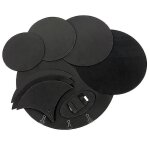 10 pcs tambour mute pads kit basse caisse claire son off mute silencieux eva quiet practice pad set percussion ...