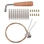 10 pcs tuning pin nails et 10 pcs rivets, avec cl� a r�glage en forme de l, 10 cordes laiyaqin pour lyre ...