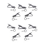 10 pieces anneau mini porte - clip de microphone de 7, 5 mm pince a cravate clip de col pratique (noir) ...