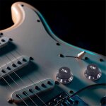 10 set plastic guitar strat knobs 1 volume et 2 tone control knobs set guitare electrique, noir