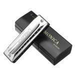 10 trous blues harmonica tone c ruban couleur pour d�butant, cl� f