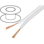 100m de cable de haut parleurs 2x1. 5mm2 - cca - blanc - adnauto