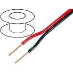 100m de cable de haut parleurs 2x1. 5mm2 - ofc - noir / rouge pvc - adnauto