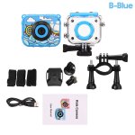 1080p hd mini enfants cam�ra num�rique �tanche anti - chute cam�ra de sport pour enfants, b, bleu