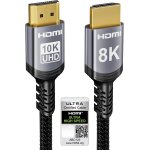 10k 8k c�ble hdmi 2. 1 48gbps 4m, certifi� ultra haute vitesse hdmicable 0. 01ms 4k 240hz 165hz 120hz ...