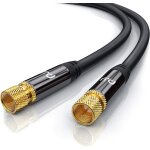 10m câble d'antenne satellite coaxial tv mâle à mâle - connecteur f mâle vers f mâle plaqués or 135 db ... 10m câble d'antenne satellite coaxial tv mâle à mâle - connecteur f mâle vers f mâle plaqués or 135 db ...