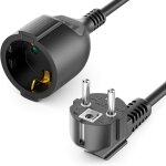 10m cble d`extension avec prise type f (cee 7 / 4) coude a 90 vers prise (cee 7 / 3) - cordon d`alimentation ...