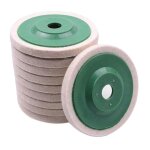 10pcs 100mm 4 pouces laine polissage rond roues de polissage tampons roues de polissage pour cuivre fer ...