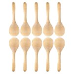 10pcs maracas main percussion hochets maracas en bois diy avec coup croustillant son pour la musique ...