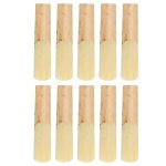 10pcs saxophone anches avec housse de protection alto bambou remplacement d¿instrument de musique 10pcs saxophone anches avec housse de protection alto bambou remplacement d¿instrument de musique