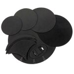 10pcs tambour mute pads kit basse caisse claire son off mute muffler eva quiet practice pad set percussi ...