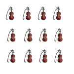 12 jeux de mini violon de no�l violon mod�le de bureau instrument parure mini violon ornements chris