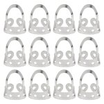 12 pcs finger picks rglable en acier inoxydable banjo ukull guitare cordes pinces toolsilver
