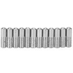 12 pcs guitare electrique vis argent en acier simple pickup panneau fixations accessoires