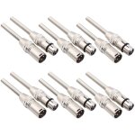 12 pi�ces connecteurs xlr � 3 broches, adaptateur de prise jack xlr de type � souder diy, avec ressort ...