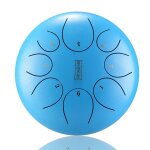 12 pouces 8 notes steel tongue percussion drums handpan instrument avec tambour maillets et sacs, bleu ...
