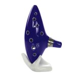 12 trous alto c porcelaine ocarina avec support bo�te - cadeau longe mini instrument a vent pour d�butants ...
