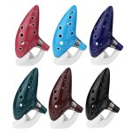 12 trous ceromic ocarina alto c tone artisanat lgende de zelda ocarina avec support, vin rouge