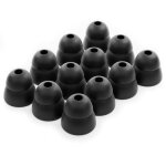 12 x ecouteurs en silicone double embouts d'oreilles pour casque ecouteurs