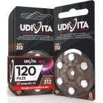 120 piles auditives type zinc - air taille 312 - 20 blisters de 6 piles