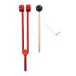 128 hz mdic diapason instrument acier inoxydable diapason 21. 5cm (couleur: rouge)