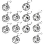 12pcs 5cm miroir disco ball mirror party d�cor de no�l avec sangles