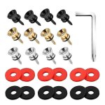 12pcs ukul�l� guitare sangle verrous boutons kit blocs de sangle en caoutchouc et goupilles d'extr�mit� ...