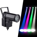 12w rgbw led pinspot dmx 512 lumiere disco pour boule a facettes projecteur boule a facette, spot pour ...