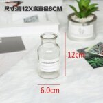 12x6cm - bouteille en verre marron transparent, style nordique rétro, vase de chambre à coucher, accessoires ... 12x6cm - bouteille en verre marron transparent, style nordique rétro, vase de chambre à coucher, accessoires ...