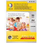 135gsm / m a4x50 sheets glossy photo paper self - adhesive glossy blank labels for printable self adhesive ...