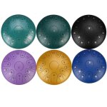 14 pouces 15 notes c tone steel tongue percussion tambour handpan instrument avec baguettes de tambour, ...
