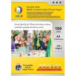 140gsm / m a4x100 feuilles de papier photo papier photo mat recto verso immdiatement sec impermable ...