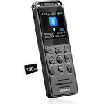 144gb 70h dictaphone enregistreur vocal numrique, 1, 44  ecran couleur enregistreur audio avec activation ...