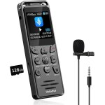 144gb 70h dictaphone enregistreur vocal numrique, 1, 44  ecran couleur enregistreur audio avec activation ...
