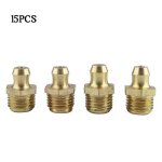 15 pcs / set mamelon de graisse m6 m8 m10 kit de raccord de buse d'huile filet en laiton droit mamelons ...