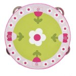 15cm tambourin a main en bois tambourin a main cloche musique percussion instrument jouet cadeau (3 #) ...