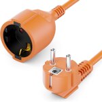 15m cble d`extension avec prise type f (cee 7 / 4) coude a 90 vers prise (cee 7 / 3) - cordon d`alimentation ...