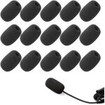 15pcs bonnette micro mousse micro mousse micro casque mini microphone casque pare brise mousse pour la ...