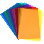 16 pi�ces filtre de gel correcteurs de couleur en plastique transparent 8 couleurs pour flash lumi�re ...